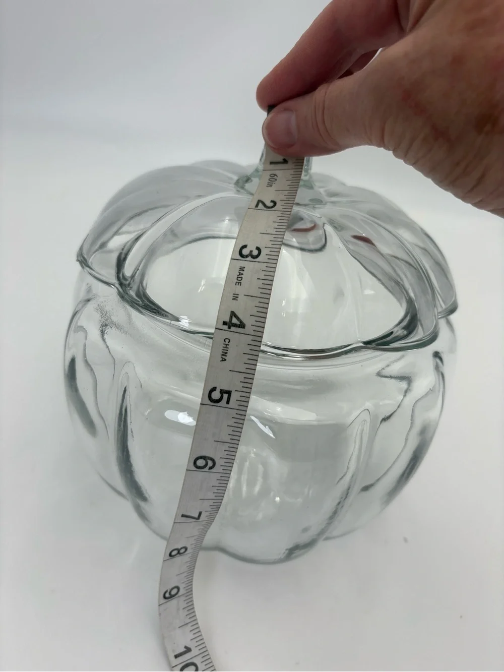 Anchor Hocking Clear Glass Pumpkin Candy Jar with Lid